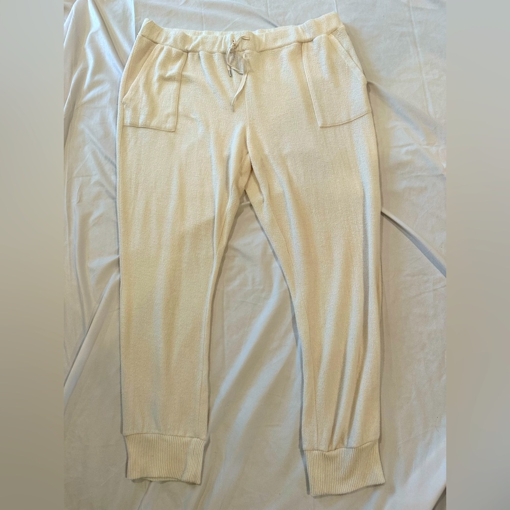 Adyson Parker Cream Pajama Joggers 3XL NWOT